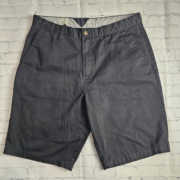 Volcom Other - Volcolm Chino Shorts Mens Size 34 Black Baggy Skater Punk Golf Casual Flawed